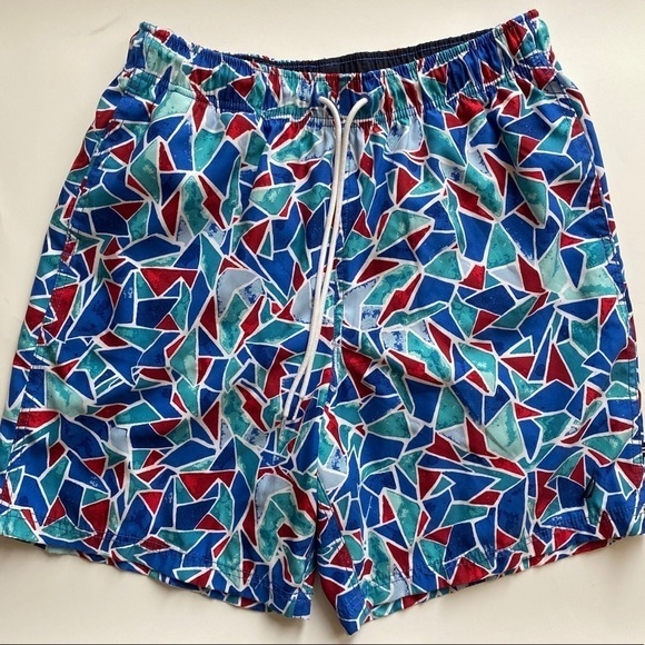 Nautica Men’s Colorful Abstract Swim Trunks - Picture 3 of 7
